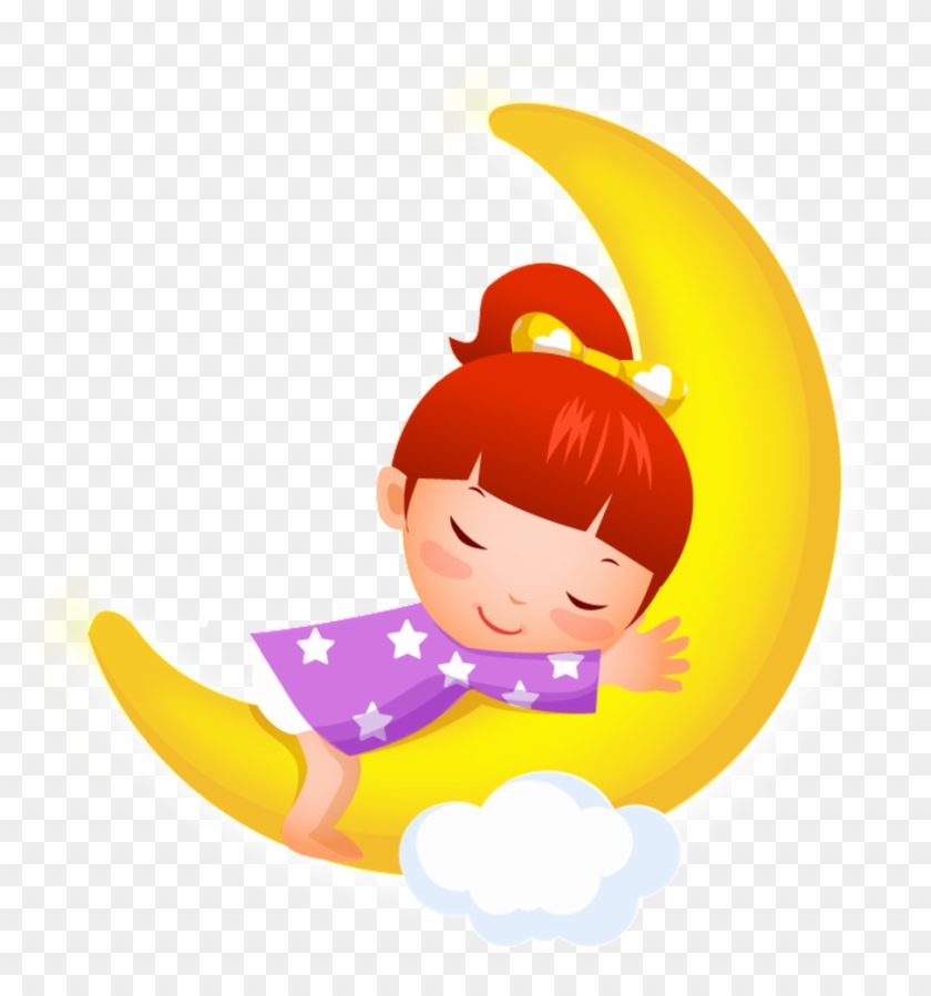 Sleeping Little Girl Cartoon Transparent Clipart
