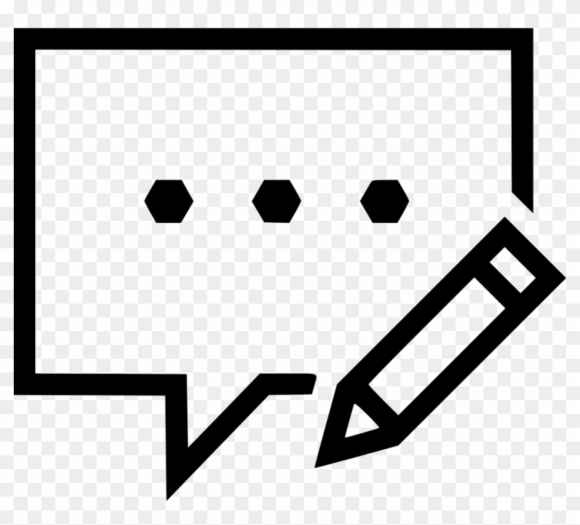Message Edit Write Writing Bubble Pen Pencil Conversation - File Write Icon Clipart