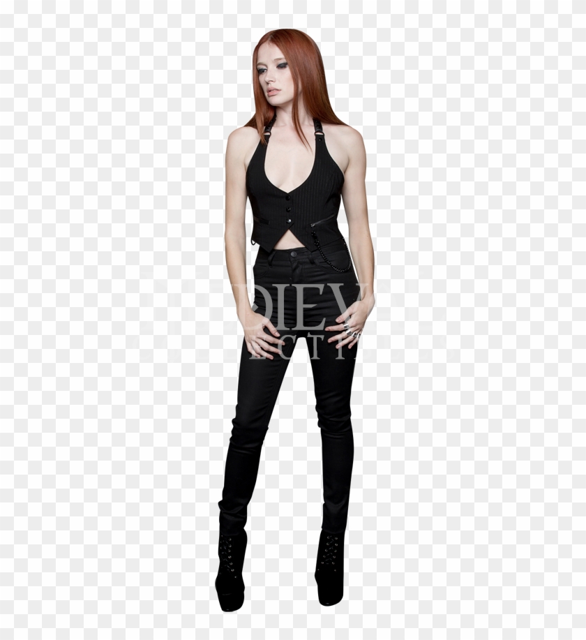 Ladys Professional Steampunk Vest - Girl Clipart