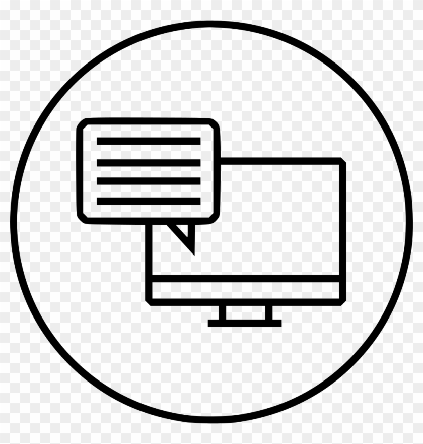 Bubble Chat Computer Message Speech Talk Comments - Line Art Clipart #1651016
