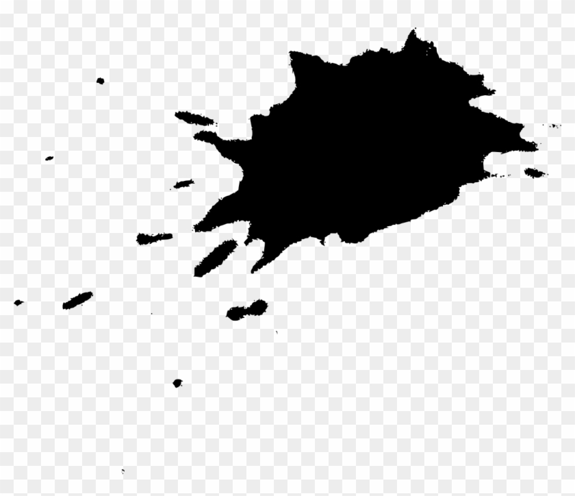 19 Black Paint Splatters Vol - Stencil Clipart #1651654
