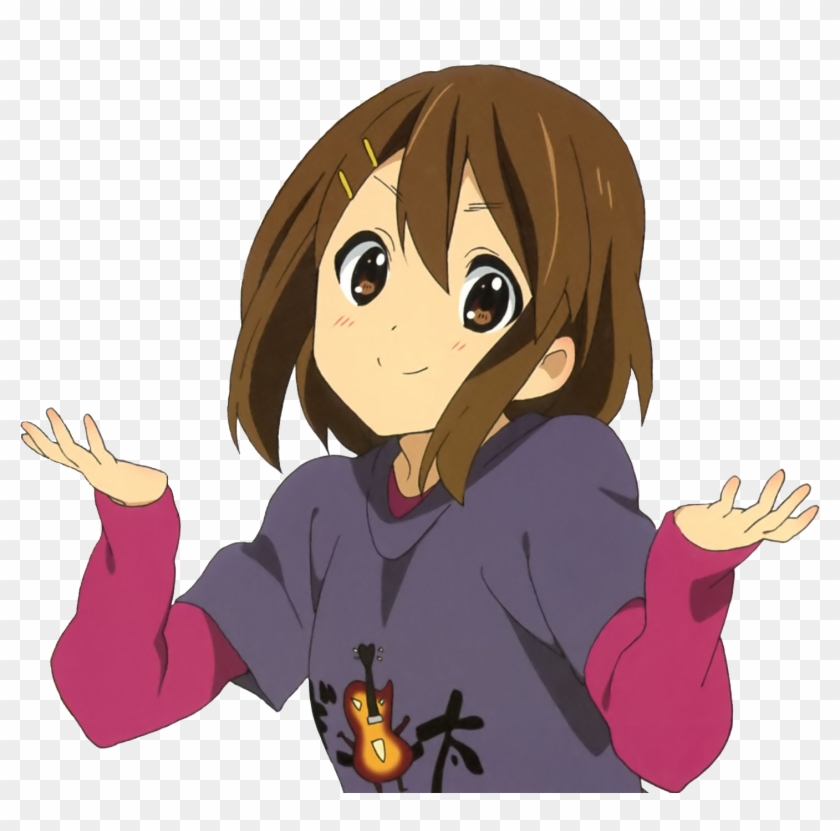 Shrug Yui Hirasawa Mio Akiyama K-on Anime Clipart