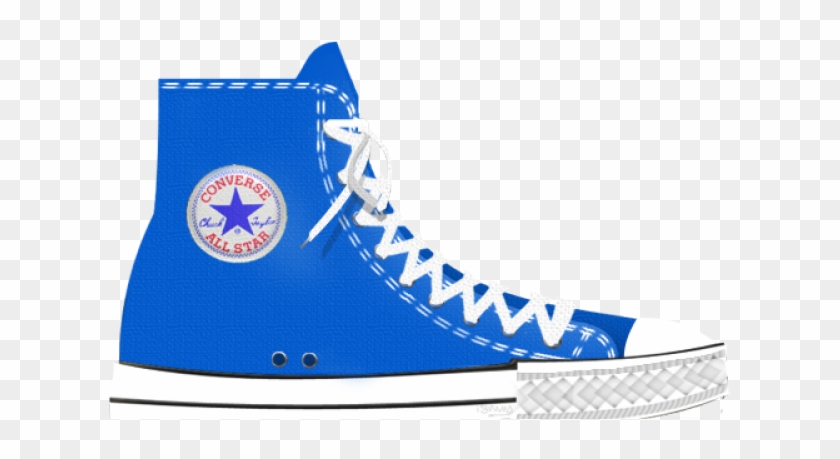 Converse Clipart Blue Converse - Green High Top Converse Clipart - Png Download