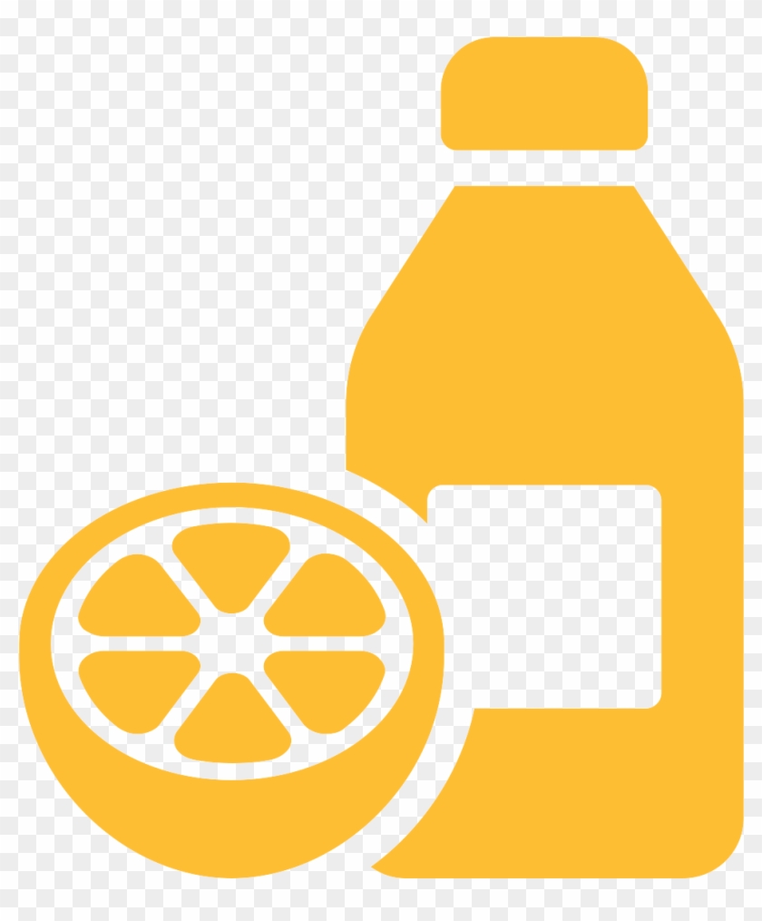 Basic Drawing Of An Orange-coloured Bottle Next To Clipart #1652710