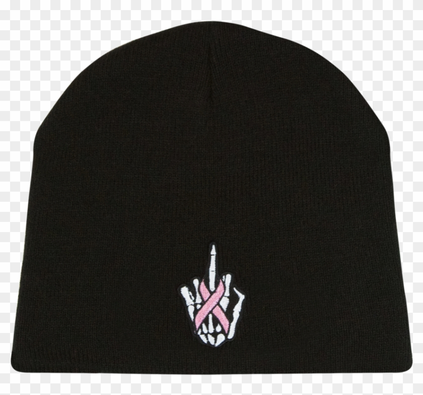 3 Black Skull Cap Front - Beanie Clipart