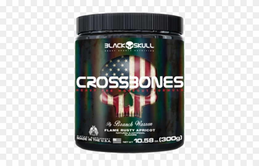 Crossbones Black Skull 300g - Crossbones Black Skull Png Clipart #1653461