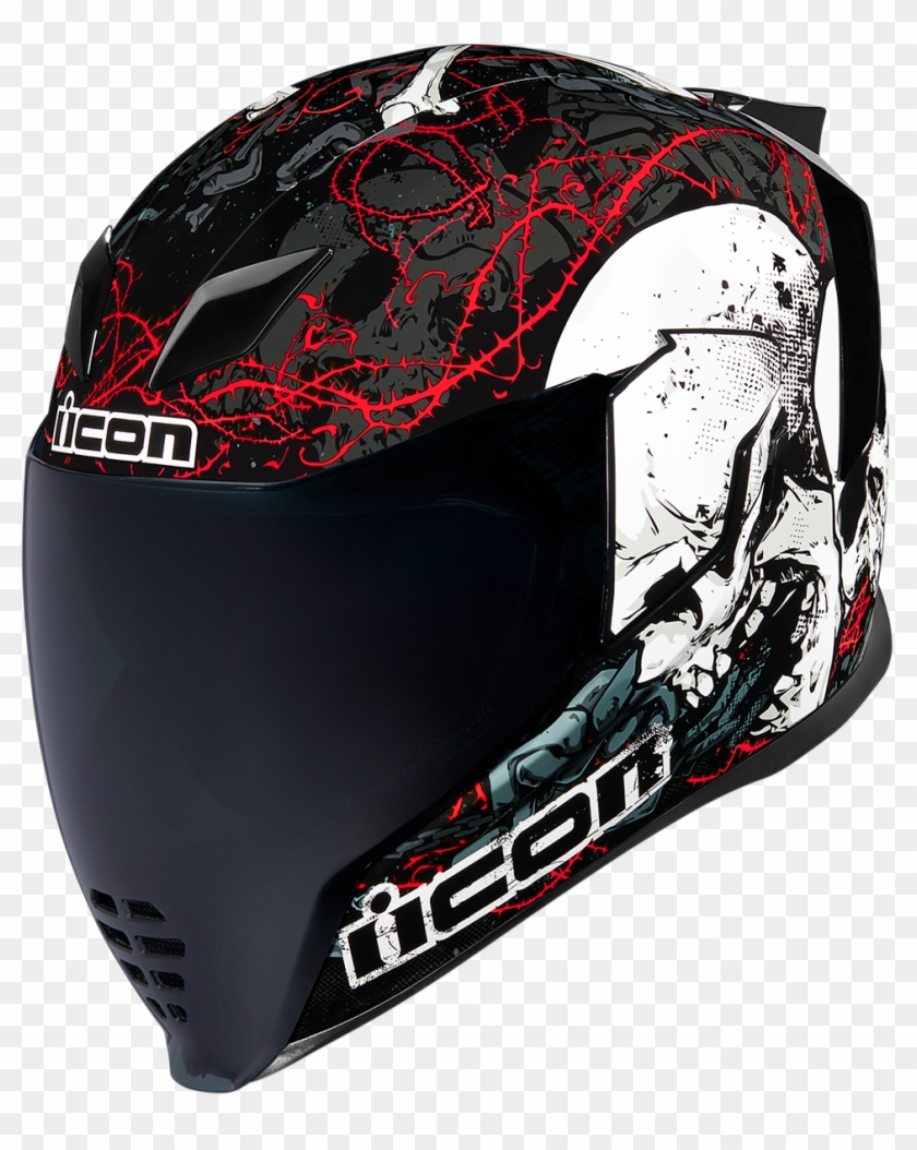 Details About Icon Airflite Black Skull Unisex Fullface - Icon Airflite Skull Clipart #1653546