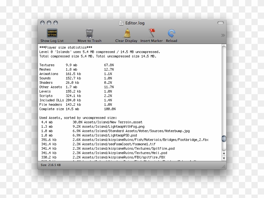 The Editor Log Just After A Build - Unity Editor Log Clipart