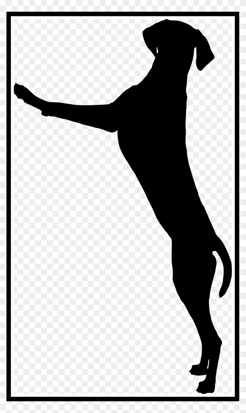 Banner Free Amazing Standing Playing Silhouette Of - Dog Standing Up Drawing Clipart #1654278