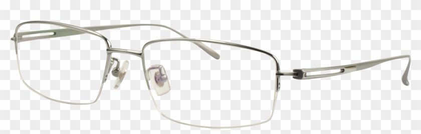 T6789 Silver Semi Rimless Glasses - Glasses Clipart