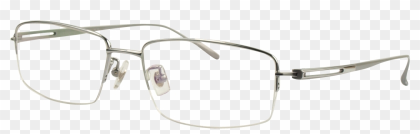 T6789 Silver Semi Rimless Glasses - Glasses Clipart #1654681
