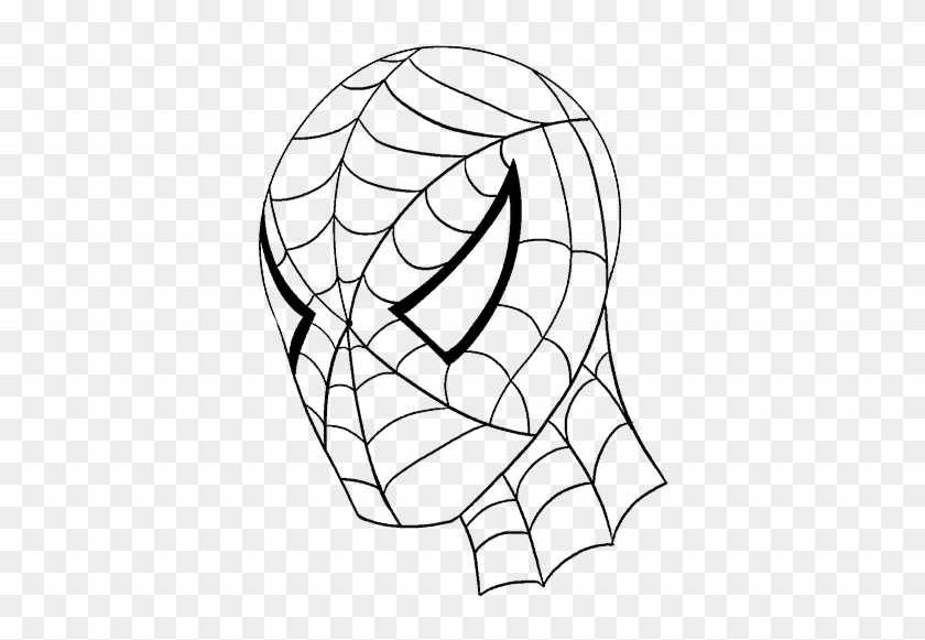 How To Draw Spiderman's Face Easy Drawing Guides - Draw Spiderman Clipart