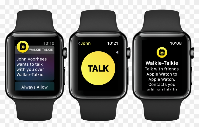 Brand New In Watchos 5, Walkie-talkie Joins The Short - Walkie Talkie Apple Watch Layout Clipart