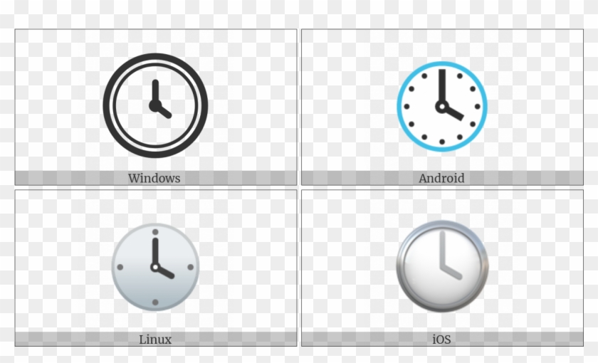 Clock Face Four Oclock On Various Operating Systems - Circle Clipart
