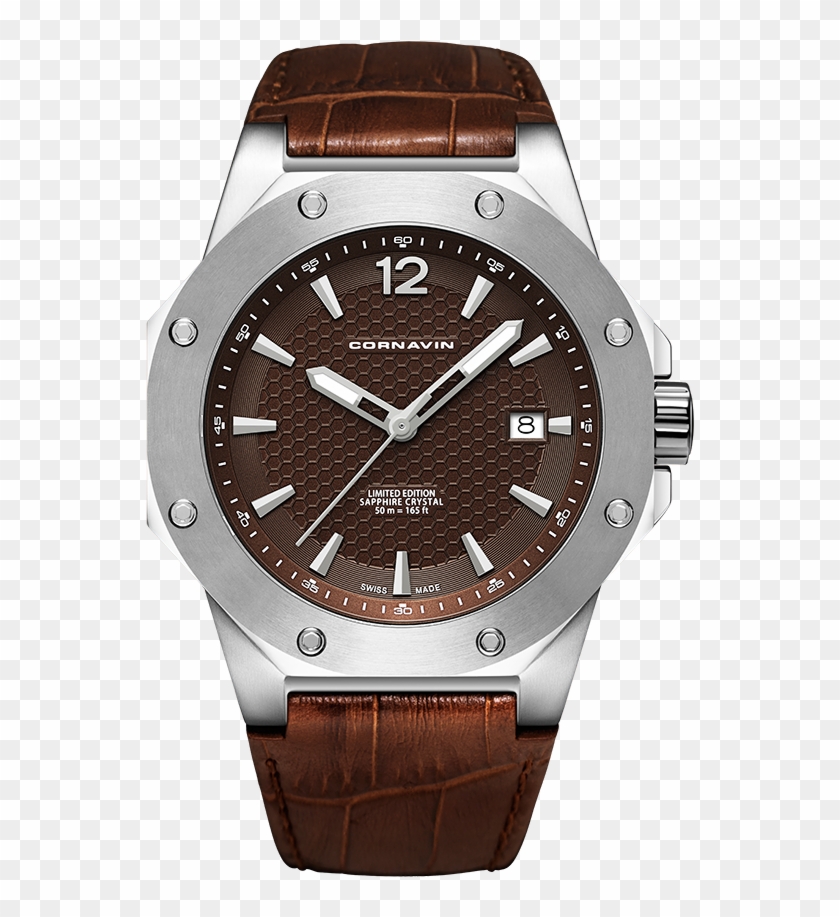Brown Dial With Super Luminova On Hour And Minute Hands - Cornavin Downtown Clipart
