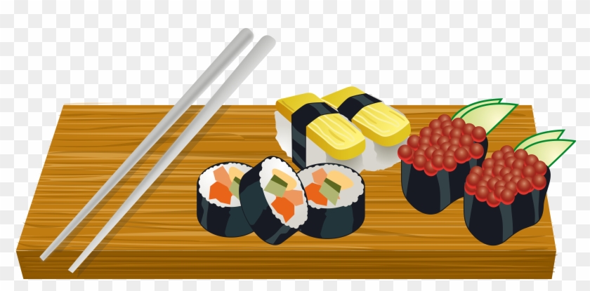 This Free Icons Png Design Of Sushi On A Board Clipart