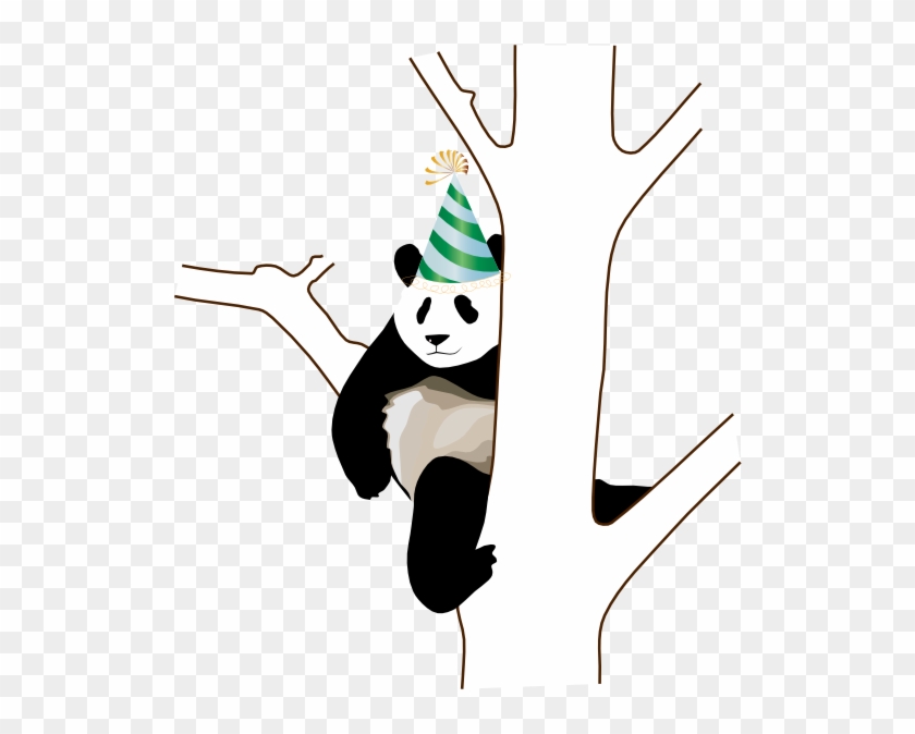 Panda On Tree Clipart - Png Download #1655601
