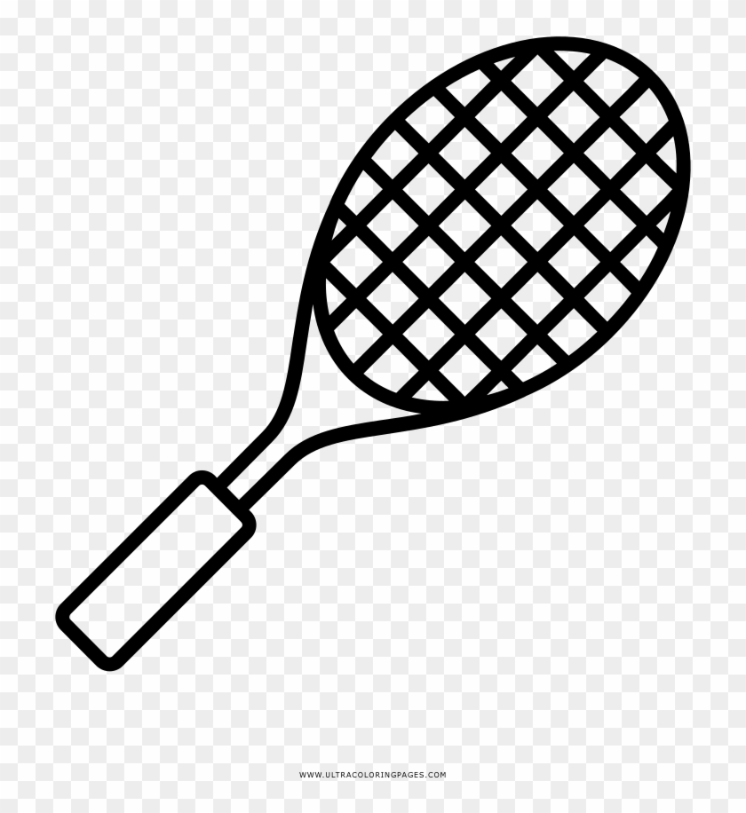 Tennis Racquet Coloring Page - Squash Racquet Crossed Clipart