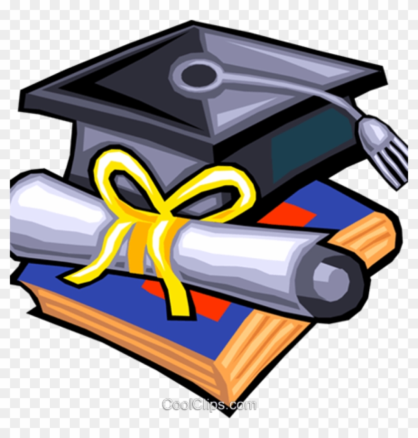 Diploma Clipart Graduation Hat And Diploma Royalty - Graduation Cap And Diploma Clip - Png Download