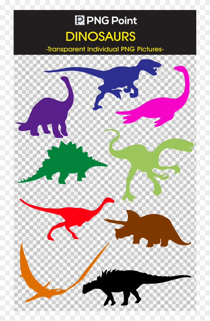 Silhouette Images, Icons And Clip Arts Of Variety Of - Transparent Background Dinosaur Vector Png #1656838