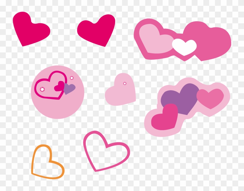 Clip Art Black And White Library Pink Cute Heart Shaped - Love Pink Vector Png Transparent Png #1656995