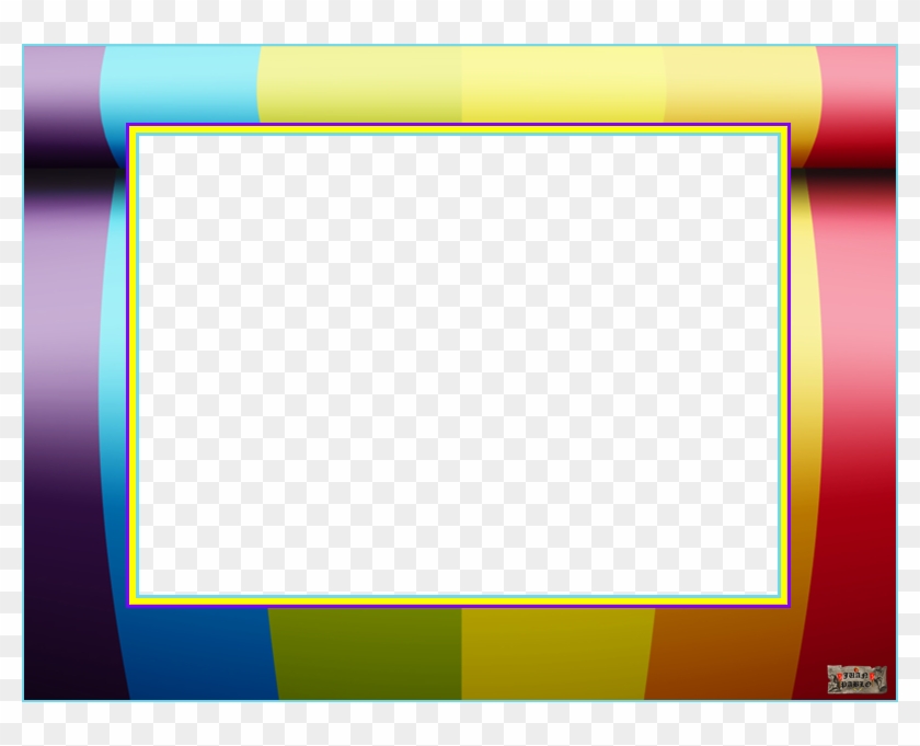 Marcos Photoscape Colores Arco Iris - Marco De Colores Arcoiris Clipart