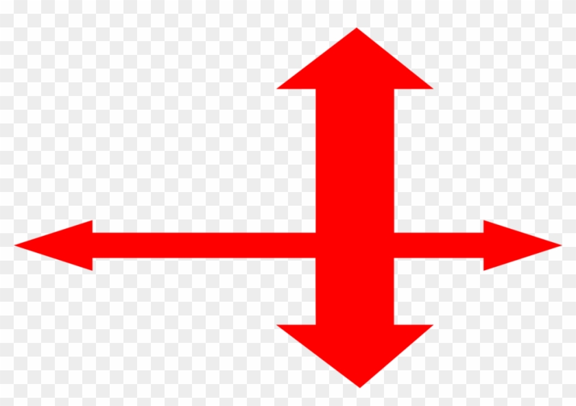 Arrow Four Way Free - Double Side Arrows Png Clipart