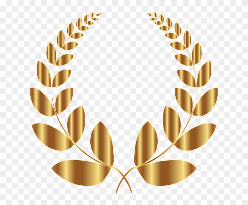 Laurel Wreath Gold Transparent Clipart