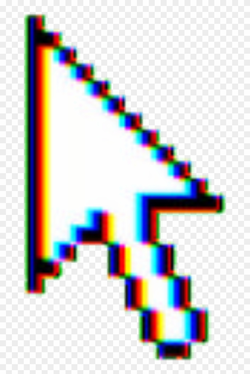 Sticker Glitch Aesthetic Tumblr Arrow Png Gold Arrow - Mouse Pointer Clipart