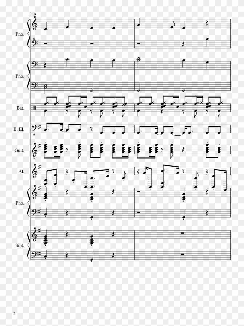 Lg-22859143 Sheet Music 2 Of 11 Pages - Sheet Music Clipart #1658450