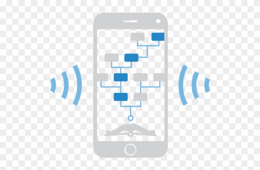 Tagline Illustration Blue Square - Mobile Phone Clipart