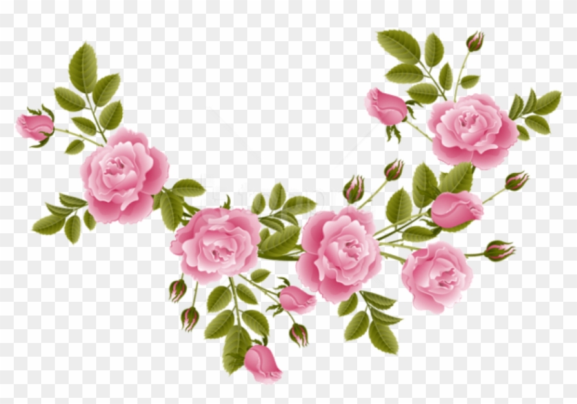 Free Png Download Rose Decoration Transparent Clipart - Png Pink Rose Decoration