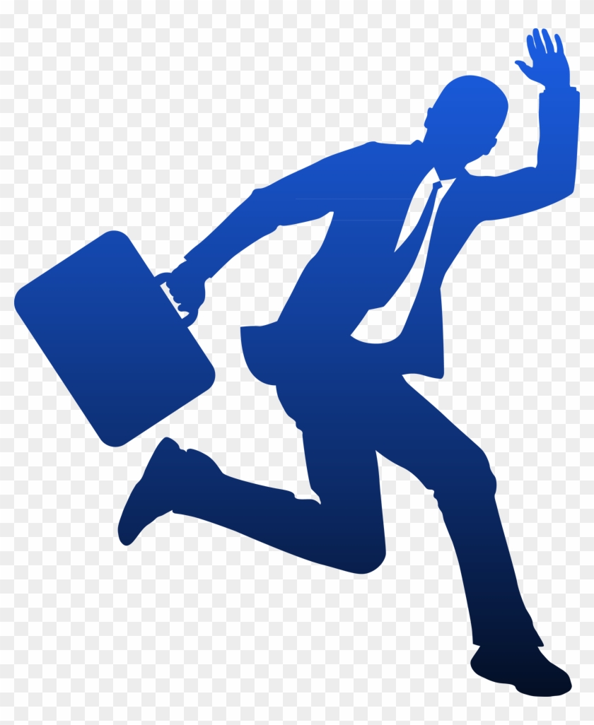 Business Man Images - Businessman Running Silhouette Png Clipart