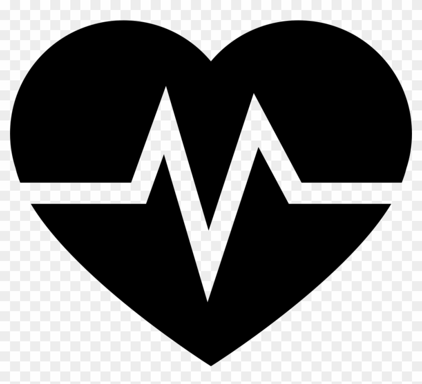 Heartbeat Svg Heart Drawing - Health Clipart Black And White - Png Download #1659064