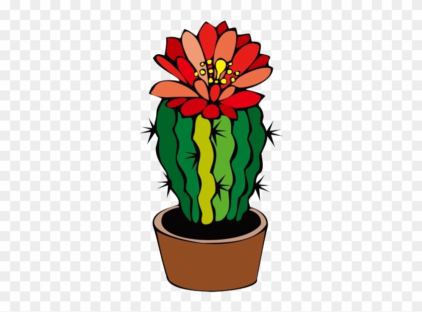 Cactaceae Barrel Desert Clip Art Flowering - Cactus Clipart - Png Download