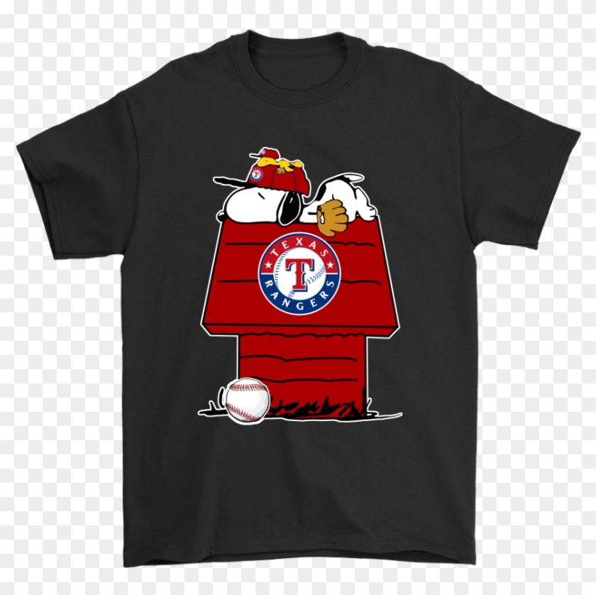 Texas Rangers Snoopy And Woodstock Resting Together - Texas Rangers Clipart
