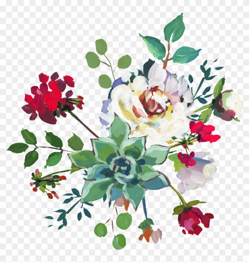Hand Painted White Peony Flower Png Transparent This - Bouquet Clipart