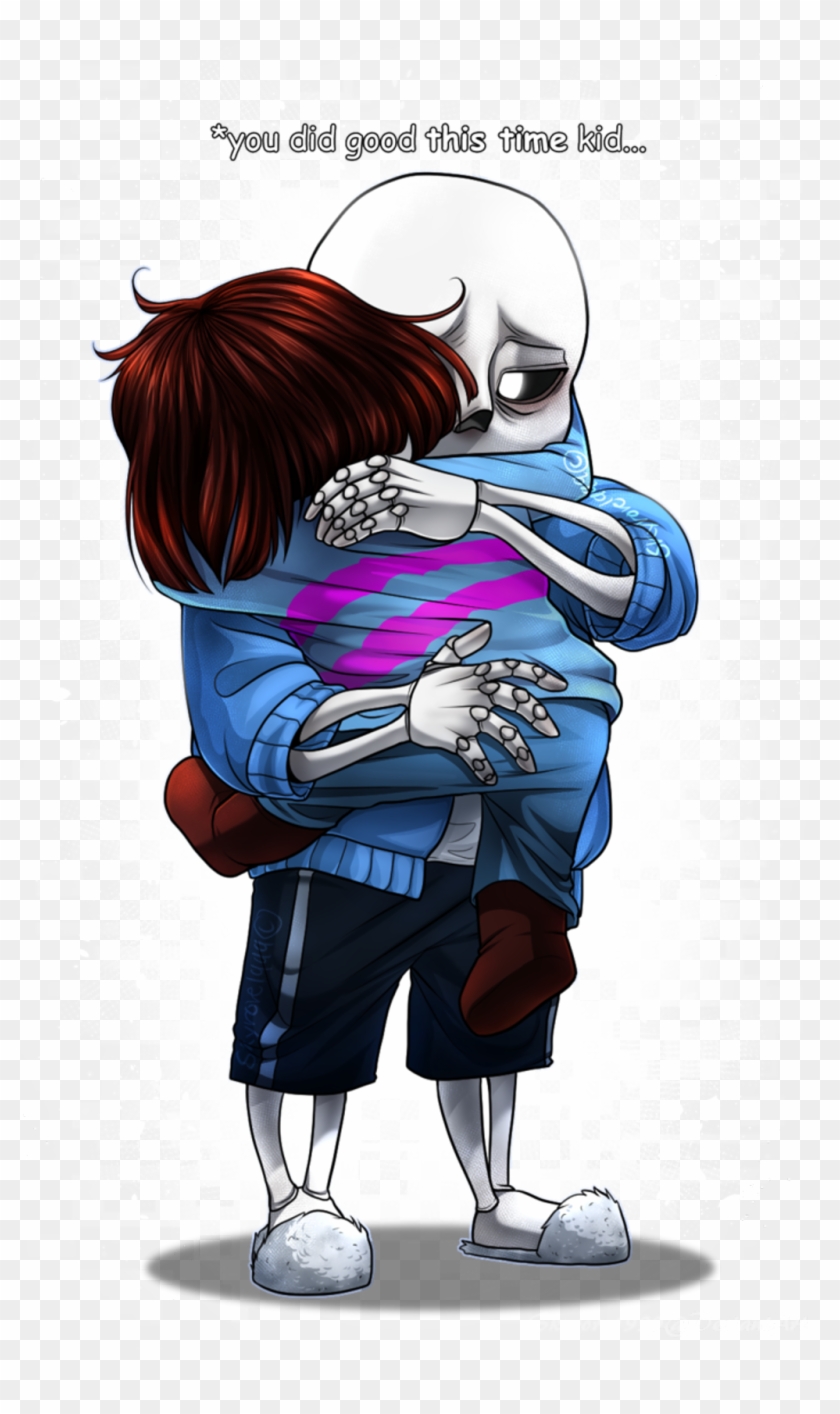 #freetoedit #undertale #sans #frisk #sansxfrisk #sad - Sans And Dead Frisk Clipart
