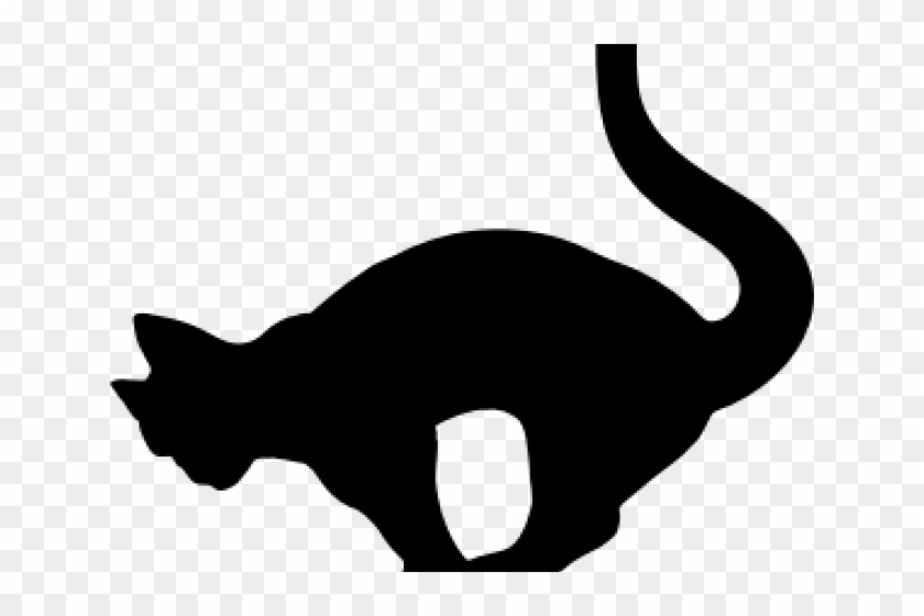 Whiskers Clipart Cat Silhouette - Cat Grabs Treat - Png Download