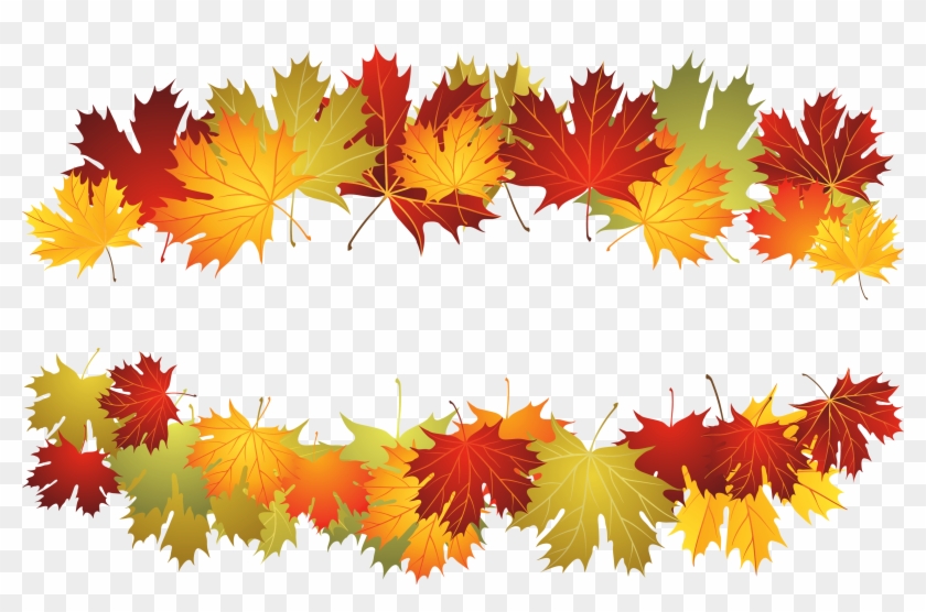 Fall Deco Leafs Png Clipart Picture - Maple Leaves Background Transparent Png