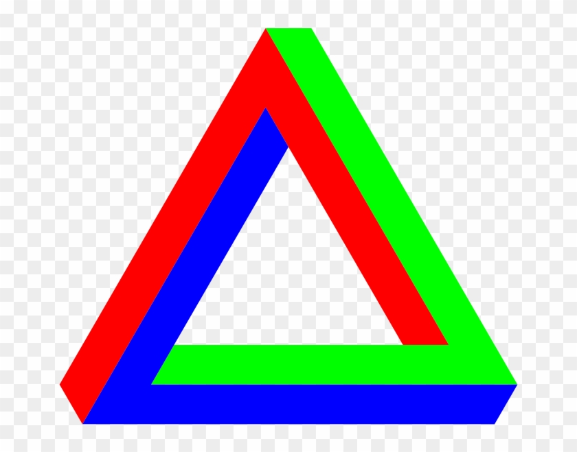 Free Penrose Triangle Rgb - Red Green Blue Triangle Clipart