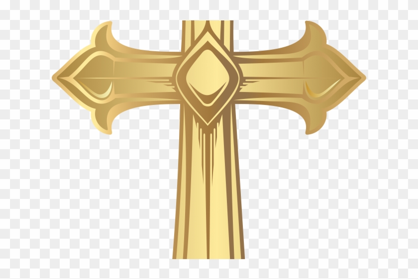 Red Cross Clipart Crucifix - Gold Transparent Cross Clip - Png Download #1663729