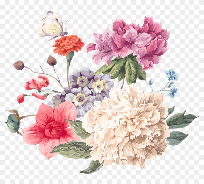 Graphic Flower Clip Art Romantic Decorative Design - Psd Calendar 2019 Design Png Transparent Png #1664088