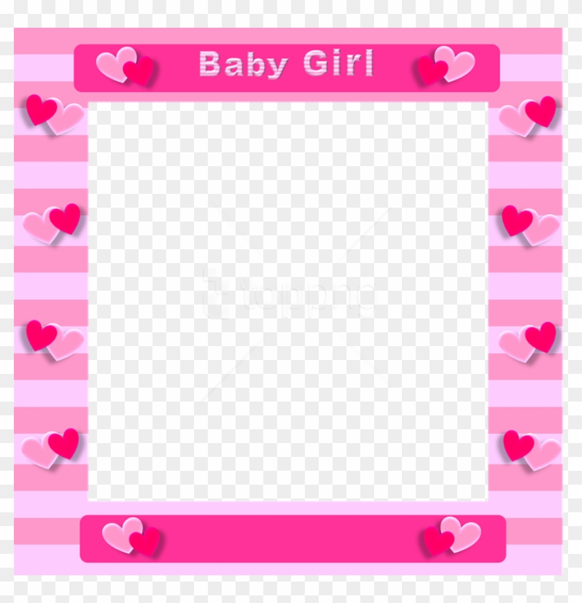 Free Png Pink Border Frame Png - Baby Girl Frame Png Clipart #1664169