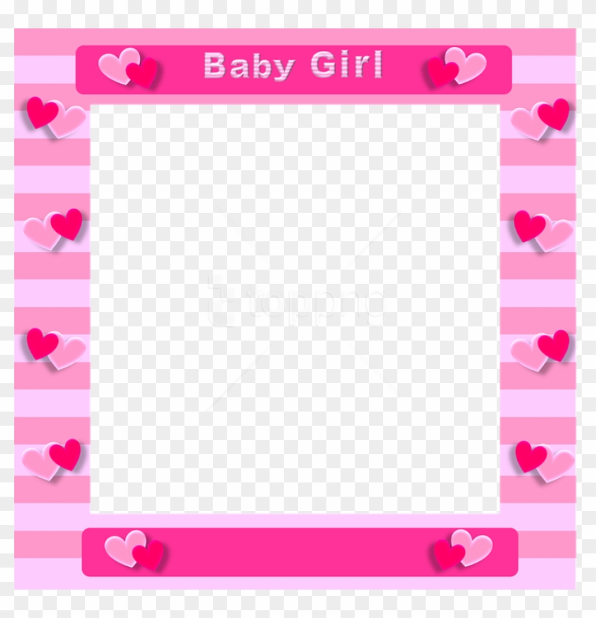 Free Png Pink Border Frame Png - Baby Girl Frame Png Clipart