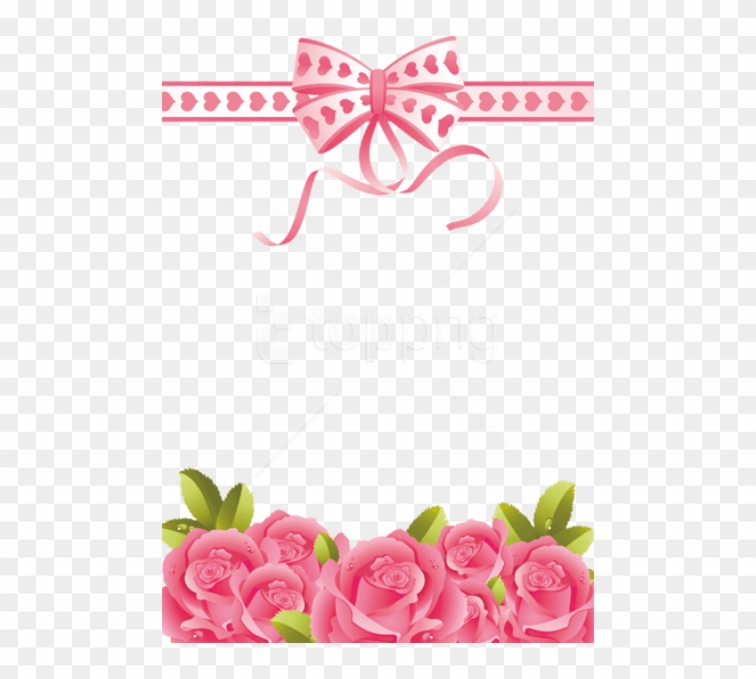 Free Png Best Stock Photos Pink Rosesphoto Frame Background - Pink Rose Border Png Clipart #1664243