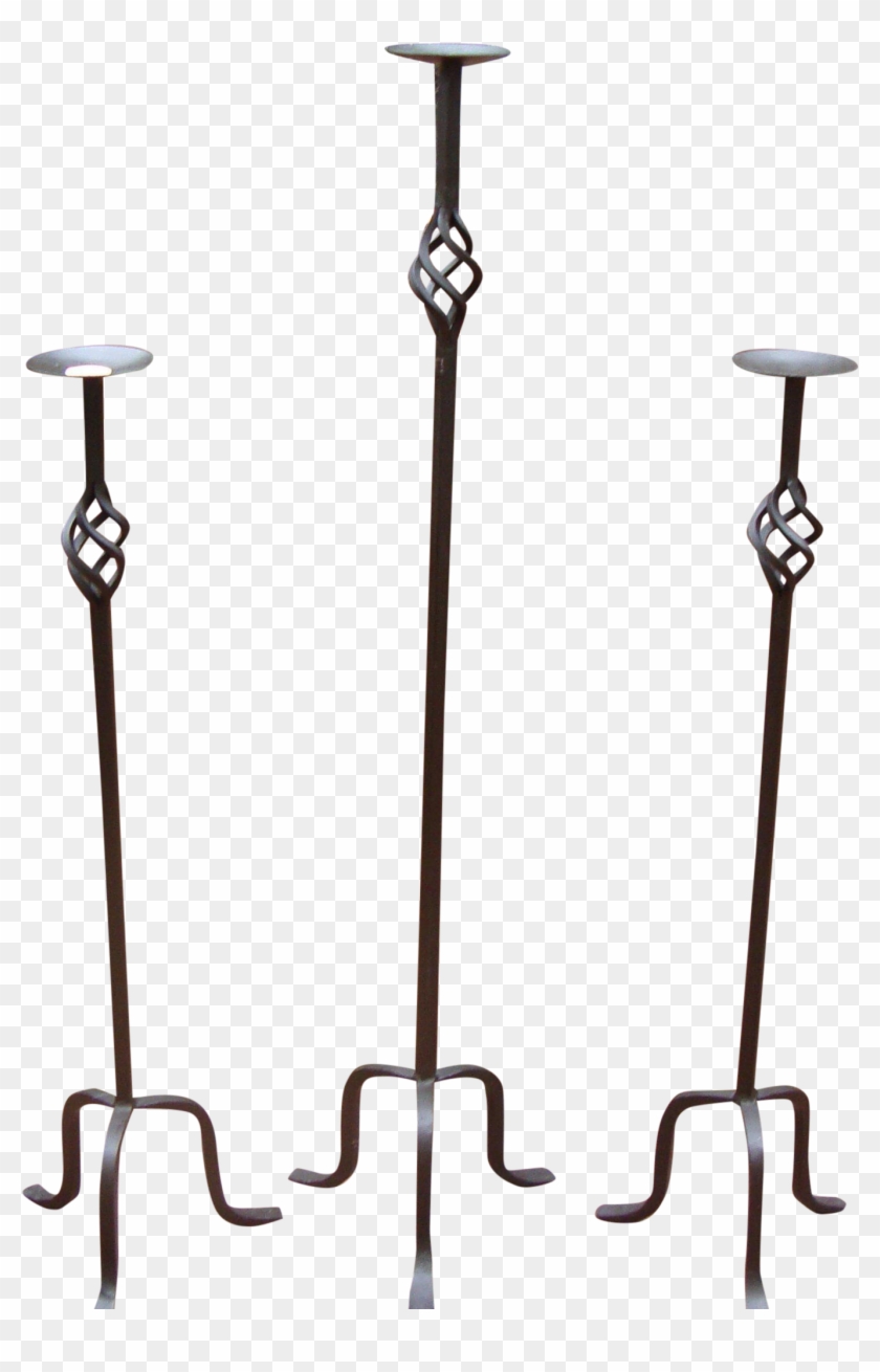 Poinsettia Candle Set Of 3 Pillar Holder Wooden - Wrought Iron Candlestick Holders Clipart #1664416