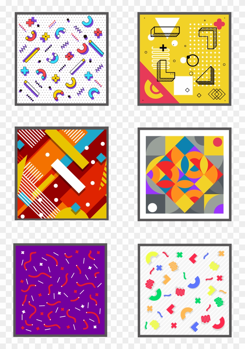 Memphis Geometry Pattern Png And Vector Image - Illustration Clipart #1664740