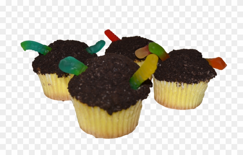 Dirt & Worms Cupcakes - Cupcake Clipart #1665157