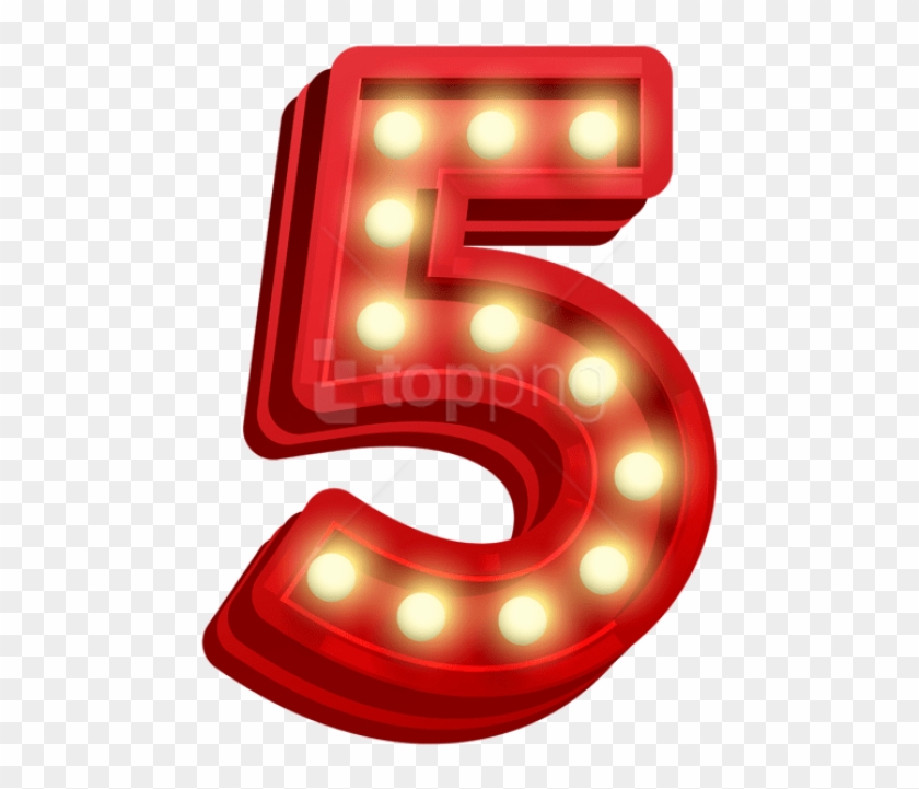 Free Png Number Five Glowing Png Images Transparent - Portable Network Graphics Clipart